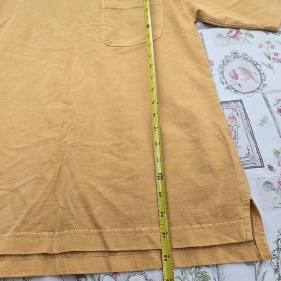 RedHead Mens M Mustard Yellow Pocket T-Shirt Short Sleeve Cotton Crew Neck - Picture 5 of 5